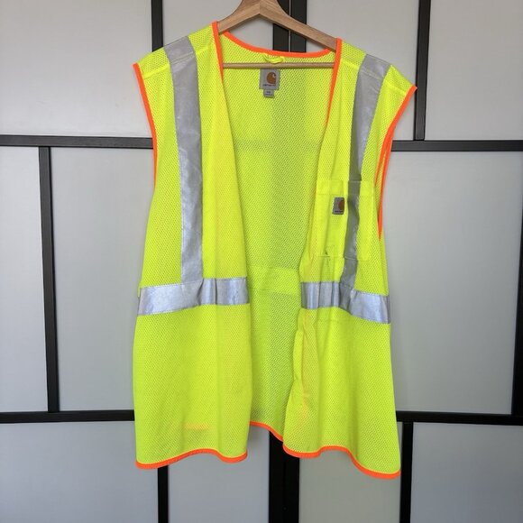 Carhartt Safety Vest Class High Visibility Reflective Size 4XL Work Construction - Picture 5 of 13